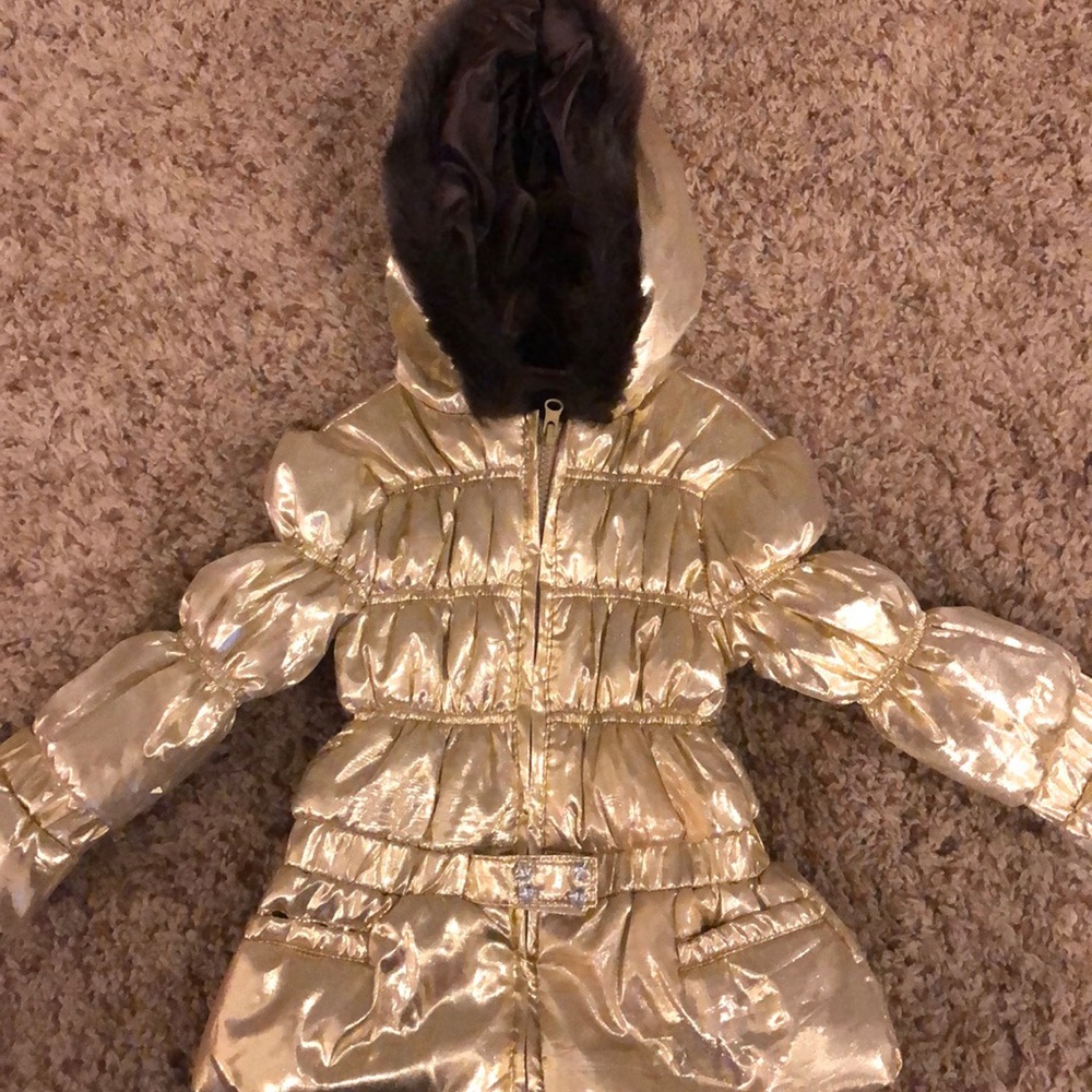 Young Hearts gold metallic coat. New without tags!